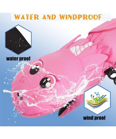 FAYHIJUN Kids Waterproof Winter Mittens - Pink Unicorn, Size L(Age 7-9) - Buy Online on SooperMarket.com
