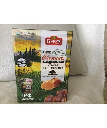 Roasted Organic Chestnuts (4 Pack -5.2 oz. Bags) 20.8 oz.