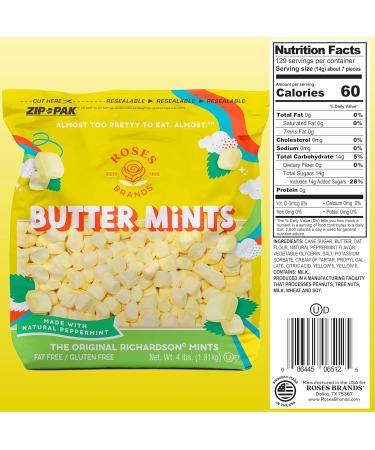 Roses Brands Butter Mints Peppermint Candy 4 lbs - Premium Sweet Treats - Buy Online on SooperMarket.com
