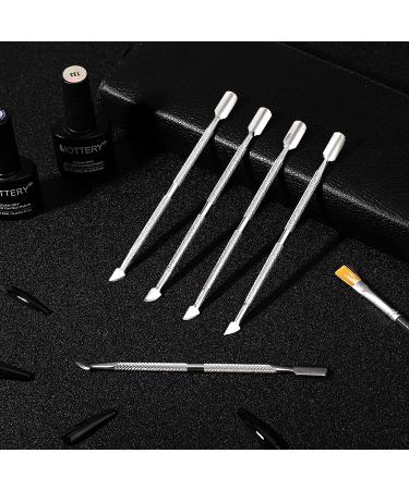 Stainless Steel Nail Cuticle Pusher & Cutter Set - 8 Pieces | Manicure & Pedicure Tool Kit for Fingernail and Toenail Art - Silver - Buy Online on SooperMarket.com