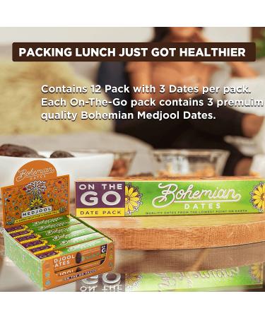 Bohemian Dates Whole Medjool Dates | Premium Extra Large All Natural Grown Fruit | Fresh Grown Fruit | No Added Sugar | Soft  Chewy  Caramel Flavor  12 Pack of 3 - 36 Count Total (2 LB) - Buy Online on SooperMarket.com