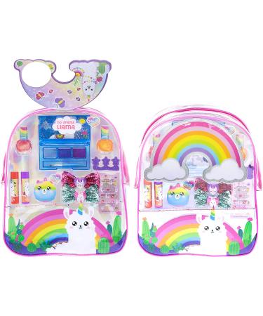 Townley Girl No Drama Llama Makeup Backpack Set - 10 Pcs Including Lip Gloss, Nail Polish, Hair Bows & More! Perfect for Ages 3 - Buy Online on SooperMarket.com