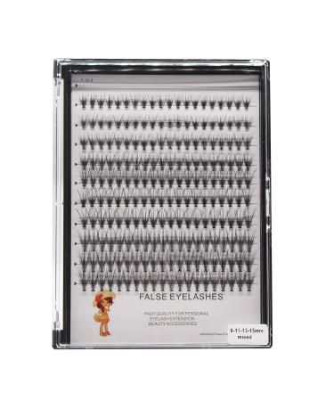Dedila Large Tray Individual False Eyelashes - Mixed 9-11-13-15mm Thickness 0.07mm - Dramatic Look Makeup Volume Eye Lashes Cluster - Black Soft and Lightweight - Buy Online on SooperMarket.com