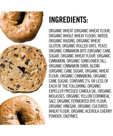 Dave's Killer Bread Organic Cinnamon Raisin Bagels - 16.75 oz - Sweet Cinnamon Flavor - 1 Pack - Buy Online on SooperMarket.com