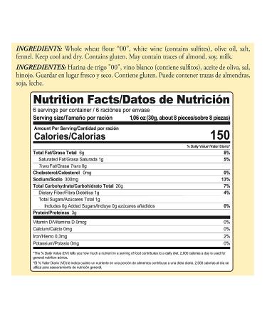 Flora 8.5oz Taralli: Authentic Italian Snacks Cracker - All Natural & Cholesterol Free - Fennel Flavor - Buy Online on SooperMarket.com