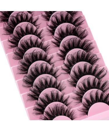 Josiezoey Fluffy Wispy Mink False Eyelashes - Natural Look, Light Volume | 10 Pairs Pack - D2-11-20mm-CAT - Buy Online on SooperMarket.com