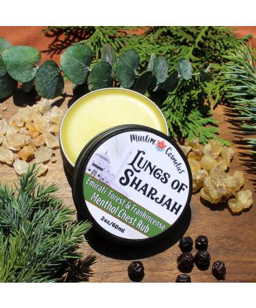 Emaratti Frankincense chest rub/Cypress & Juniper/Menthol / 100% Natural/No petroleum/Long lasting // Made in Canada - Muslim Cosmetics - Lungs Of Sharjah 2oz - Buy Online on SooperMarket.com