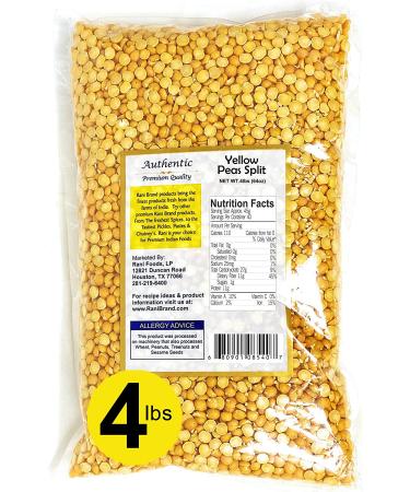 Rani Yellow Split Peas 64oz (4lbs) - All Natural | Vegan | Gluten Friendly - Product of USA - Buy Online on SooperMarket.com