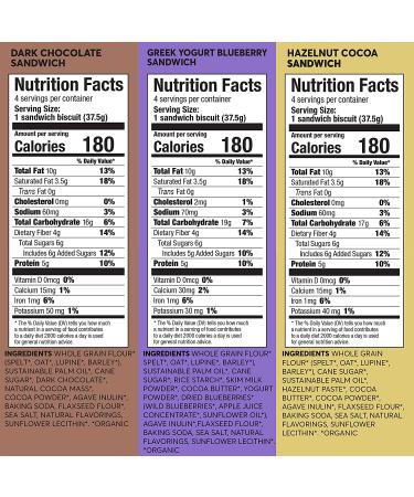 OLYRA Certified Organic Sandwich Biscuits Variety - Low Sugar High Fiber Protein Cookie (6 Boxes) - Buy Online on SooperMarket.com