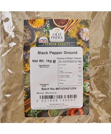 Old India Black Pepper Ground 1kg - Premium Quality Spice for Cooking (Pack of 1) - Buy Online on SooperMarket.com
