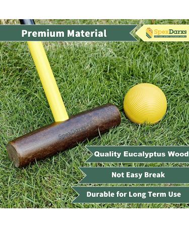 SpexDarxs 32 Six Player Croquet Set with Premium Wooden Mallets & Carry Bag - Fun Outdoor Lawn Game for Kids & Adults - Buy Online on SooperMarket.com