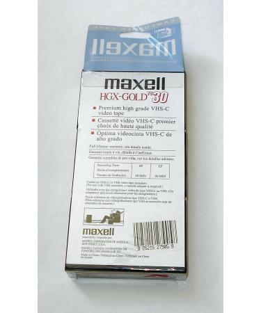 Maxell VHS-C TC-30 HGX-Gold Camcorder Videocassette 3pk - High-Quality Recording Tape - Buy Online on SooperMarket.com
