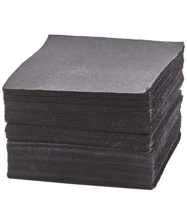 Le Nappage - paper napkierten Tex Touch - Color Black - FSC -certified napkins - recyclable and biodegradable - pack with 50 black napkins size 25 x 24 cm black 25cm x 24cm