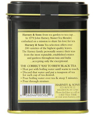 Harney & Sons Black Earl Grey Loose Leaf Tea - 4 oz | Premium Quality - Buy Online on SooperMarket.com