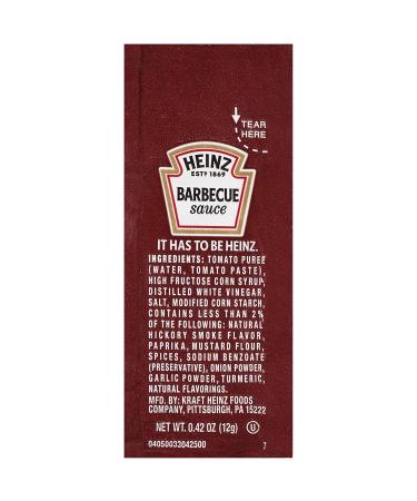 Heinz Barbecue Sauce Single Serve Packets 12 gm - 200ct Case, 0.4oz Each - Buy Online on SooperMarket.com