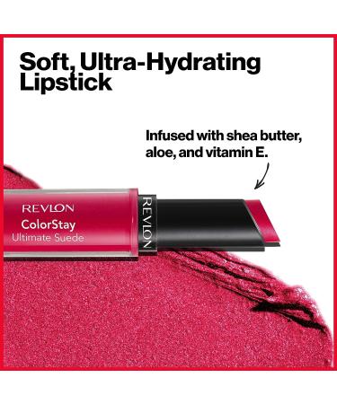 Revlon ColorStay Ultimate Suede Lipstick Ingenue (002) - 0.09 oz | Longwear, Hydrating Lip Color with Vitamin E - Buy Online on SooperMarket.com