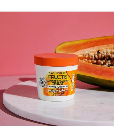 Garnier Fructis Treats Hair Masks Variety Pack with Coconut, Papaya, and Avocado - 3.4 Fl Oz (Pack of 3) - Nourishing and Repairing Hair Treatment - 3 Count - Buy Online on SooperMarket.com
