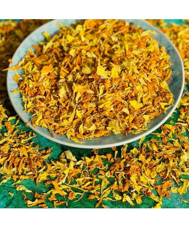 Edible 'Harvest Mix' of Yellow and Orange Marigold Dried Flower Petals - 25g - Food Grade - Culinary - Cake - Bake - Decoration (229) - Buy Online on SooperMarket.com