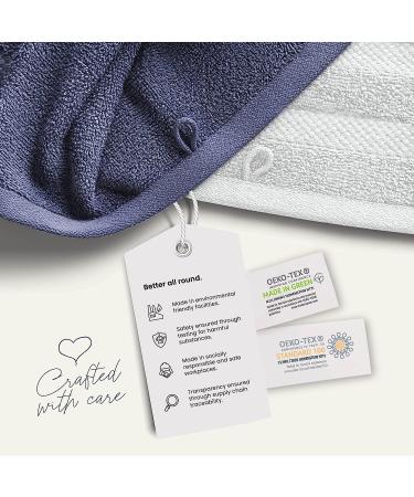 Jumbo Bath Sheets Towels 35x70 - 2-Pack, 100% Cotton, Extra Large Absorbent Towel Set - Gray & White - Buy Online on SooperMarket.com
