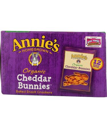 Annie's Organic Cheddar Bunnies Baked Snack Crackers - 12 ct, 1 Ounce (Pack of 12) - Buy Online on SooperMarket.com