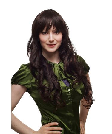 WIG ME UP - 3432-2T33 Very long wig with curls and parting in dark brown mix