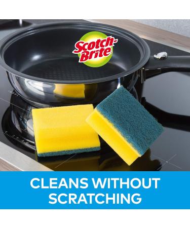 Scotch-Brite Delicate Non-Scratch Sponge Scourer 12 Pack - Non-Scratch Nailsaver Sponge for Non-Stick Cookware and Glass - Blue - Buy Online on SooperMarket.com