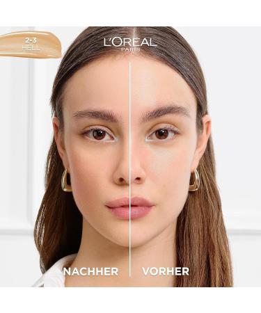 L'Or al Paris Tinted Serum Nourishing Liquid Foundation with Hyaluronic Acid | Perfect Match No. 2-3 Hell | 30 ml (1 Pack) - Buy Online on SooperMarket.com