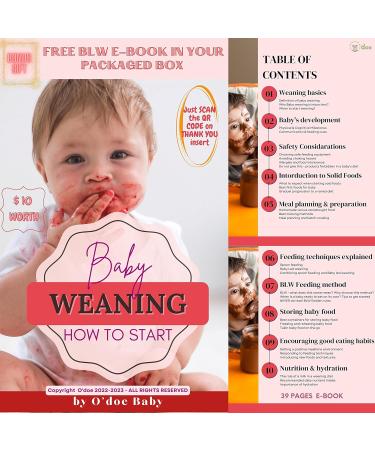 Baby Led Weaning Feeding Set (17 Pcs) | Suction Silicone Bowl, Self-Feeding Utensils & Fruit Feeder Cup | Rose Pink V2 - Buy Online on SooperMarket.com