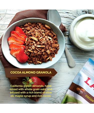 Ladera Cocoa Almond Granola - 2 lb Family Pack | Low Sugar, Gluten Free & Vegan | Healthy Breakfast & Snack - Buy Online on SooperMarket.com