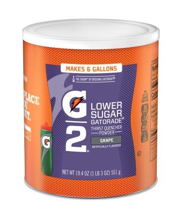 Gatorade Thirst Quencher Powder G2 Low Calorie Grape 19.4 Ounce 3 Count