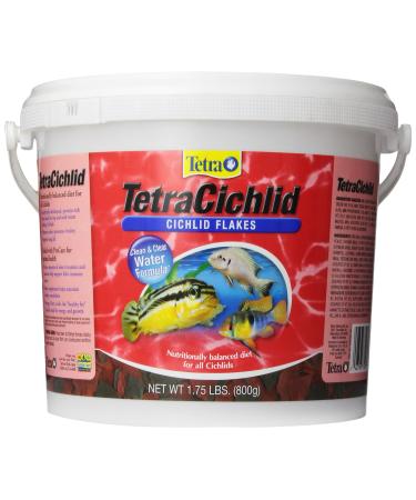 TetraCichlid Cichlid Flakes 1.75 Pounds, Fish Food, Clear Water Advanced Form