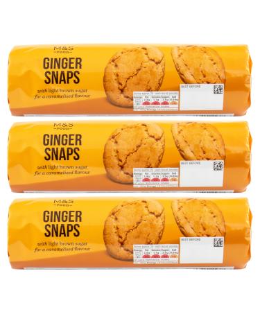 M&S Ginger Snaps Biscuits with Light Brown Sugar for a Caramelised Flavour - 750g (3 x 250g)