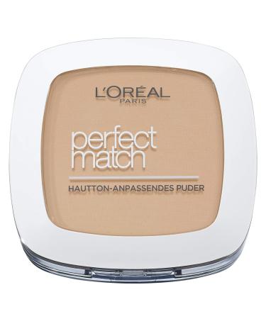L'Or al paris powder make -up matt compact powder with LSF 8 including mirror and sponge perfect match powder No. 5.d/5.w Dore/warm 9 g (1 Pack) No. 5.d/5.W Golden Sand 9 g (1 Pack)