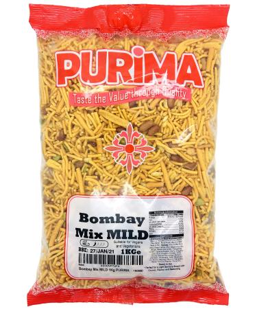 Bombay Mix MILD 1Kg Crunchy Snack PURIMA MILD 1 kg (Pack of 1)