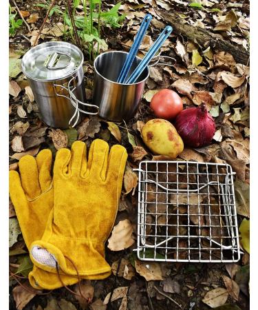 DZRZVD Camping Cups and Mugs Pot Set - 304 Food Grade Stainless Steel - Outdoor Cookware with Vented Lid - 33oz + 24oz - for Backpacking, Picnic, Hiking - Buy Online on SooperMarket.com