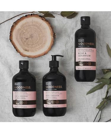 Baylis & Harding Goodness Rose & Geranium Natural Body Wash 500 ml (Pack of 3) - Vegan Friendly 0.33 ml (Pack of 3) Rose & Gernium Body Wash - Buy Online on SooperMarket.com