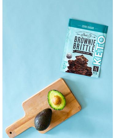 Keto Chocolate Chip Brownie Brittle - Low Carb Healthy Snack - 2.25oz (Pack of 3) - Buy Online on SooperMarket.com