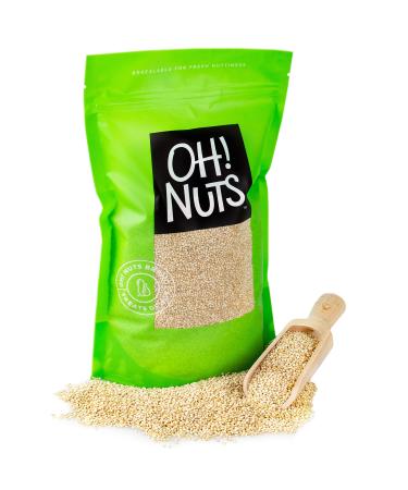 Oh! Nuts White Quinoa Bulk 3LB Seeds | Grain-Like Plant Protein Source, Cooking & Kosher Certified Pantry Items | Superfood Survival Bag Healthy Dried Food Staple for Gluten-Free, Vegan & Paleo Diets