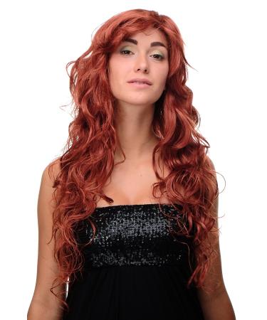 WIG ME UP - Ladies Wig Red Dark Copper Red wavy slightly curly very long 70 cm 9669EL-135