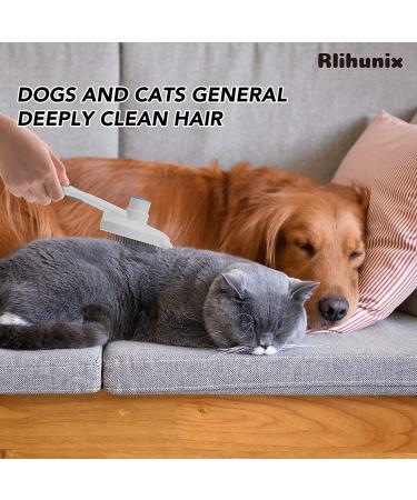 Rlihunix Self Cleaning Slicker Brush | Dog & Cat Grooming | Shedding & Mats Removal | Short & Long Hair | Blue - Buy Online on SooperMarket.com