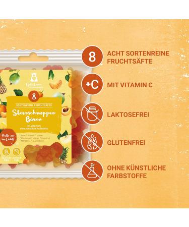 Naschlabor Good Mood Fruit Juice Bear | 20% Pure Fruit Juices | Gluten & Lactose-Free | Bright Shooting Star | No Artificial Dyes & Flavor Enhancers | 150g Pack - Buy Online on SooperMarket.com