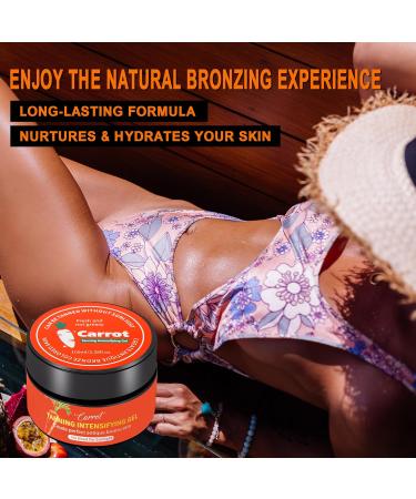 100ml Carrot Tanning Gel 3.38 fl.oz Intensive Sunbed Tanning Intensifying Oil Natural Tan Accelerator Lotion Rapid Long-Lasting Tanning Cream Achieve Brown Tan Skin in Summer Holiday Outdoor Beach - Buy Online on SooperMarket.com