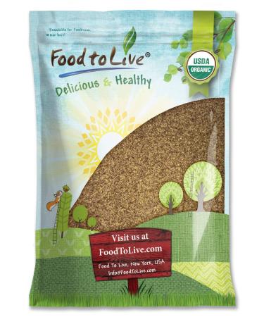 Organic Brown Flaxseed Meal, 8 Pounds  Non-GMO, Kosher, Cold-Milled from Raw Whole Seeds, Pure Powder, Vegan Superfood, Bulk, Rich in Omega-3 Ground Flax, Keto Friendly, Product of The USA 8 Pound (Pack of 1)