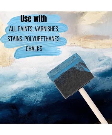 Bates 4 Inch Foam Paint Brushes - 8 pcs, Sponge Brushes for Painting and Staining - Buy Online on SooperMarket.com