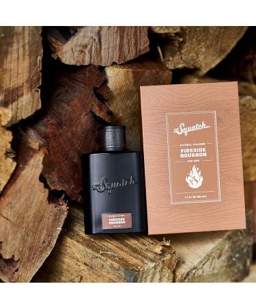 Dr. Squatch Fireside Bourbon Men's Cologne - Cedarwood, Clove & Patchouli Fragrance - Natural & Sustainable - Buy Online on SooperMarket.com