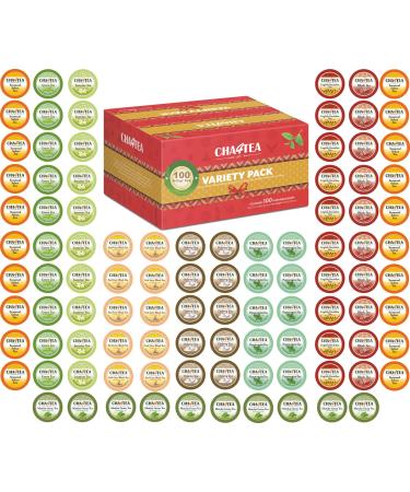 Cha4TEA 100-Count Variety Sampler Pack for Keurig K-Cup Brewers, 10 Flavors