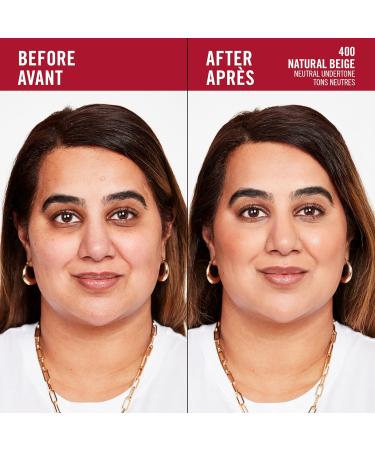 Rimmel London - Lasting Finish 35 Hour Foundation Long-Wearing Hydrating Vegan Formula Full-Coverage - Natural Beige 1 count (Pack of 1) Natural Beige - 400 - Buy Online on SooperMarket.com