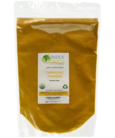 Indus Organics Turmeric (Curcumin) 1 Lb,Refill Bag, , Premium Grade, High Purity, Freshly Packed 1 Pound (Pack of 1)