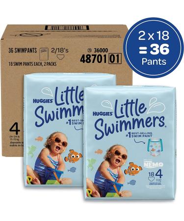 Huggies Little Swimmers Swim Diapers Size 4, Medium - 36 Ct | Disposable Swimming Diapers - Buy Online on SooperMarket.com