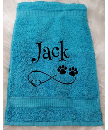 Wuff-Dogsworld dog towel with name embroidered size choice dear dog animal cat heart towel sucking puppy gift breeder puppy buyer Pay cloth